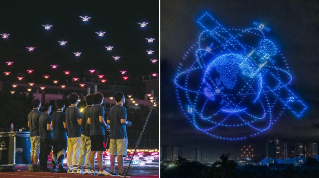 China new year drone show 2070